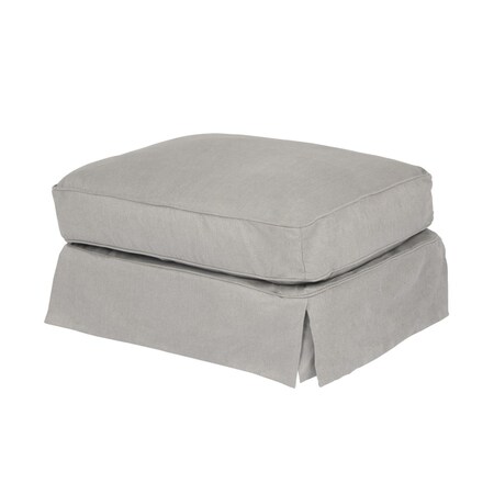 Sunset Trading Sunset Trading SU-108530SC-391094 Americana Ottoman Slipcover Set Peyton Slate SU-108530SC-391094